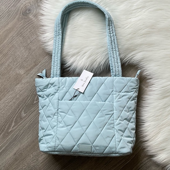 🩵 Vera Bradley Small Ultralight Tote Bag in Sea Salt Blue - Picture 1 of 3